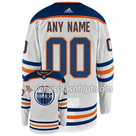 Camisola Edmonton Oilers Personalizado Adidas Branco Authentic - Homem
